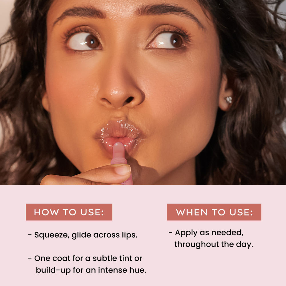 Tinted Lip Balm - Hazel, 1% Vit E, 2% Squalane & Peptides, Brightens, Moisturizes Dry Lips