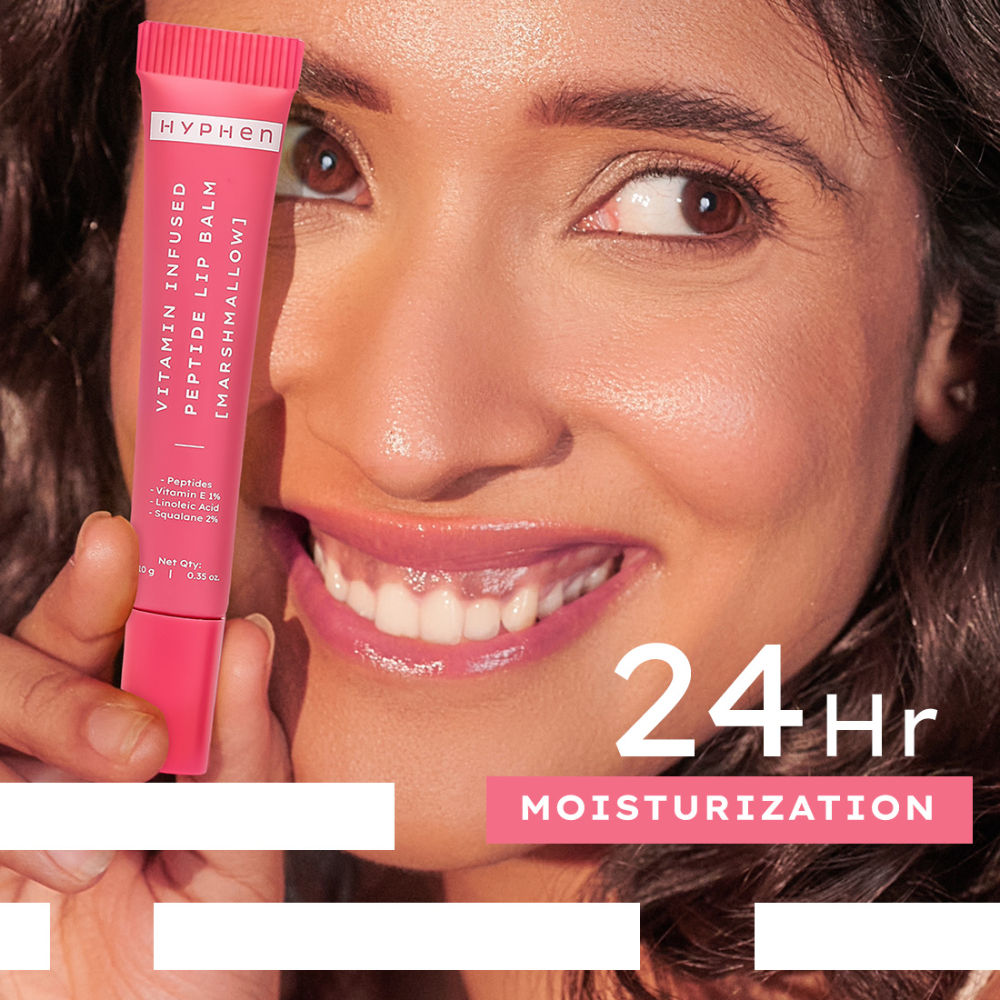 Tinted Lip Balm - Marshmallow, 1% Vit E, 2% Squalane & Peptides, Brightens & Moisturizes