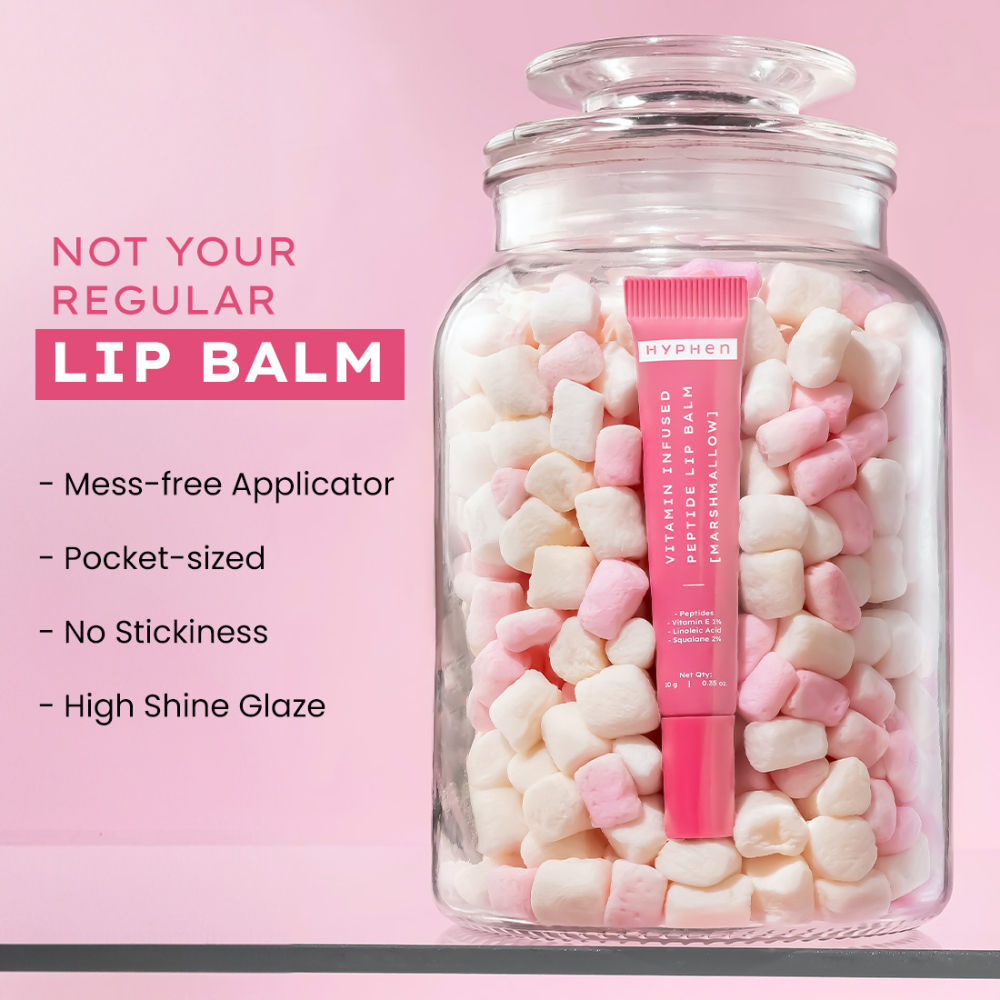 Tinted Lip Balm - Marshmallow, 1% Vit E, 2% Squalane & Peptides, Brightens & Moisturizes