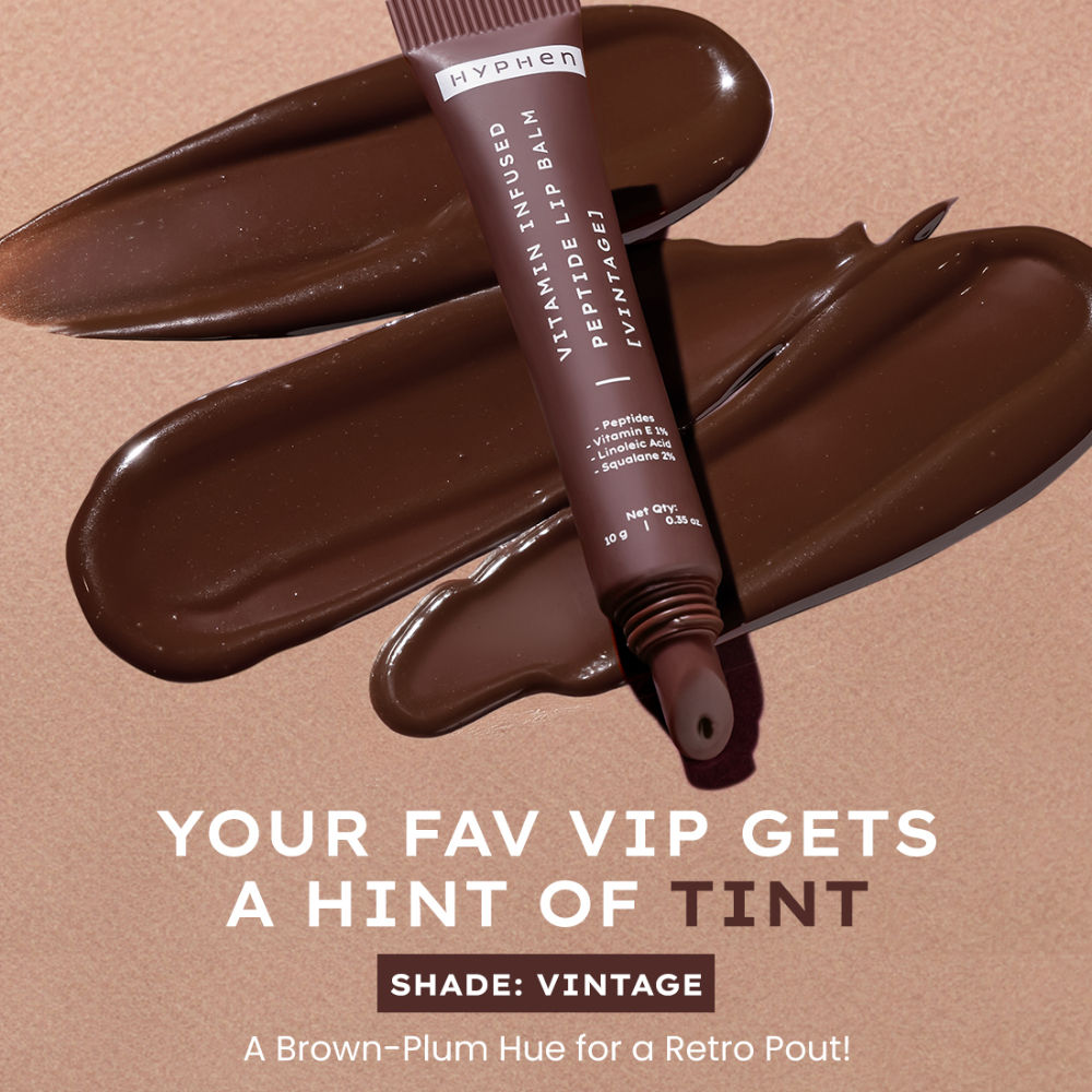 Tinted Lip Balm- Vintage, 1% Vit E, 2% Squalane & Peptides, Brightens, Moisturizes Dry Lips