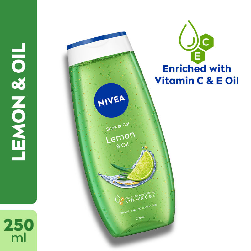 Body Wash, Lemon & Oil Shower Gel, Pampering Care & Refreshing Scent of Lemon - 250ml