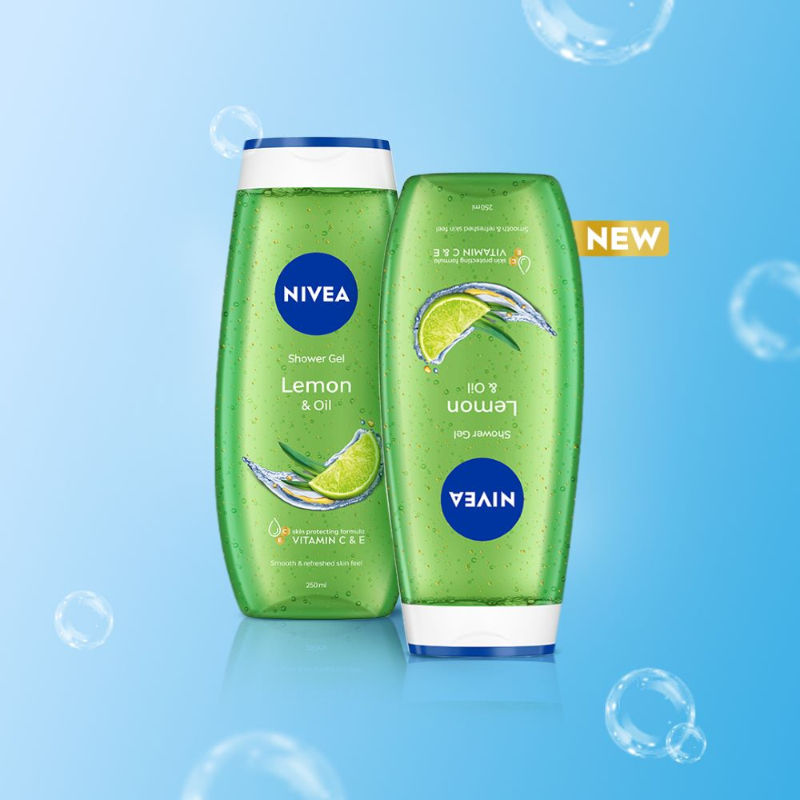 Body Wash, Lemon & Oil Shower Gel, Pampering Care & Refreshing Scent of Lemon