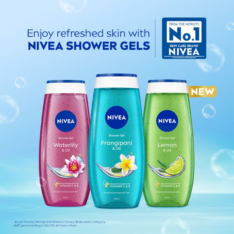 Body Wash, Frangipani & Oil Shower Gel, Pampering Care & Refreshing Scent of Frangipani Flower
