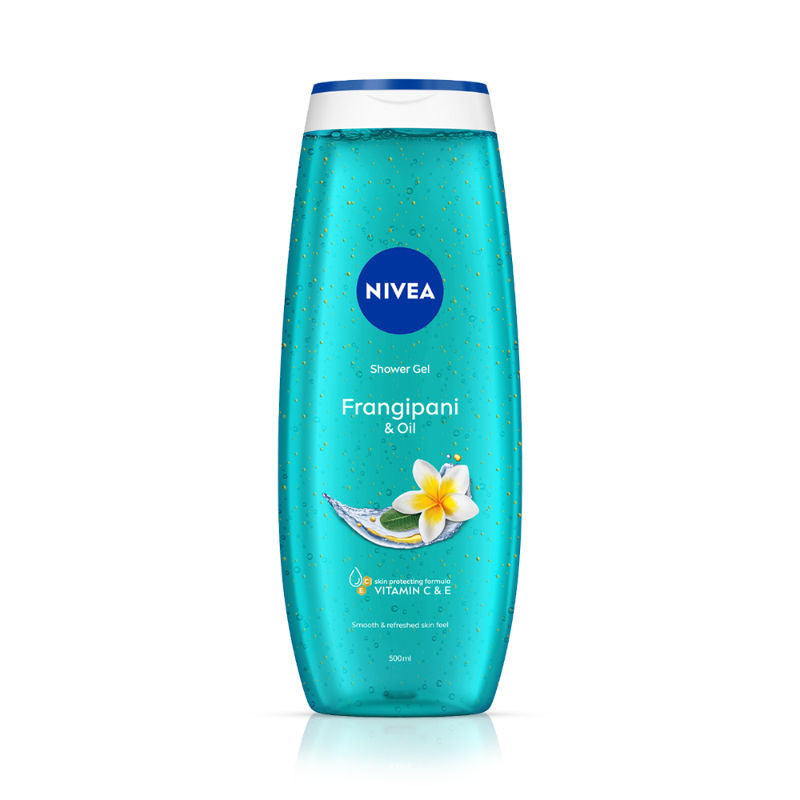 Body Wash, Frangipani & Oil Shower Gel, Pampering Care & Refreshing Scent of Frangipani Flower