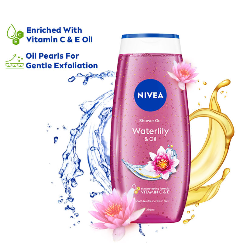 Waterlily & care oil Body wash for long-lasting freshness - 125ml