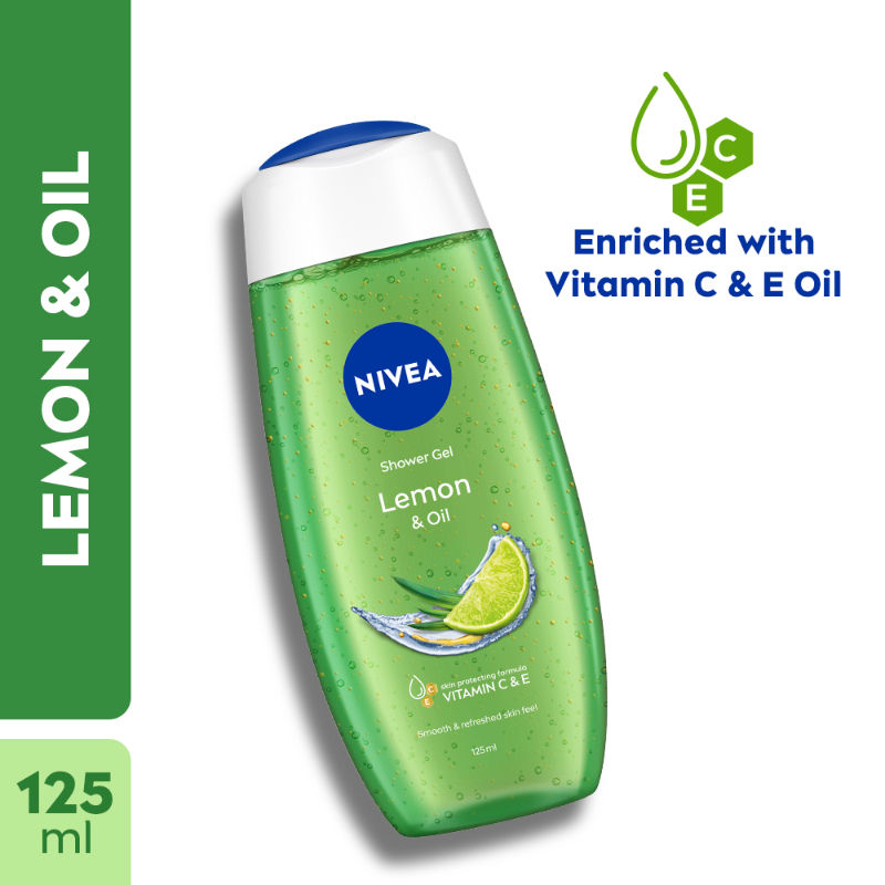 Body Wash, Lemon & Oil Shower Gel, Pampering Care & Refreshing Scent of Lemon - 125ml