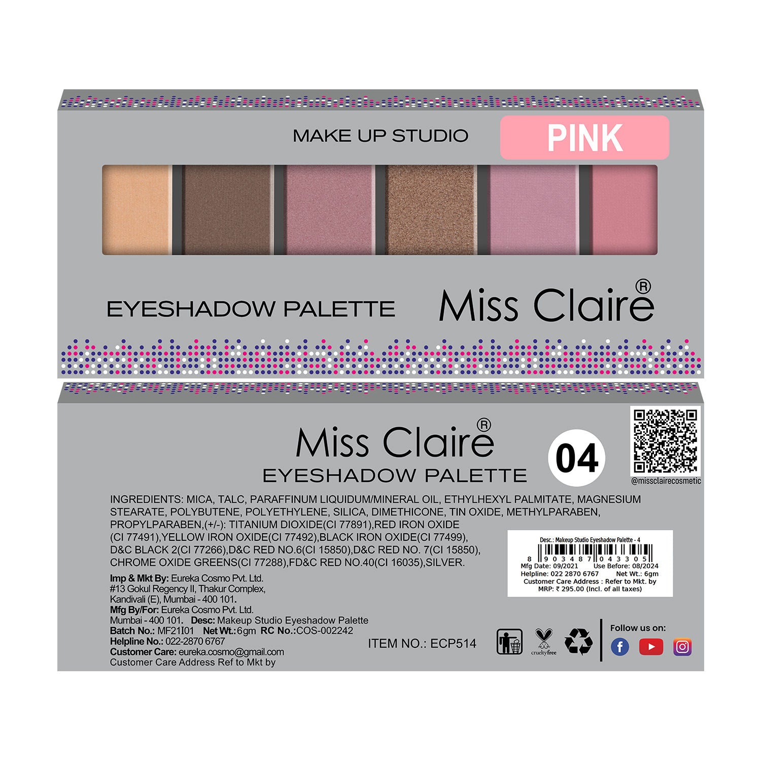 Makeup Studio Eyeshadow Palette - 4