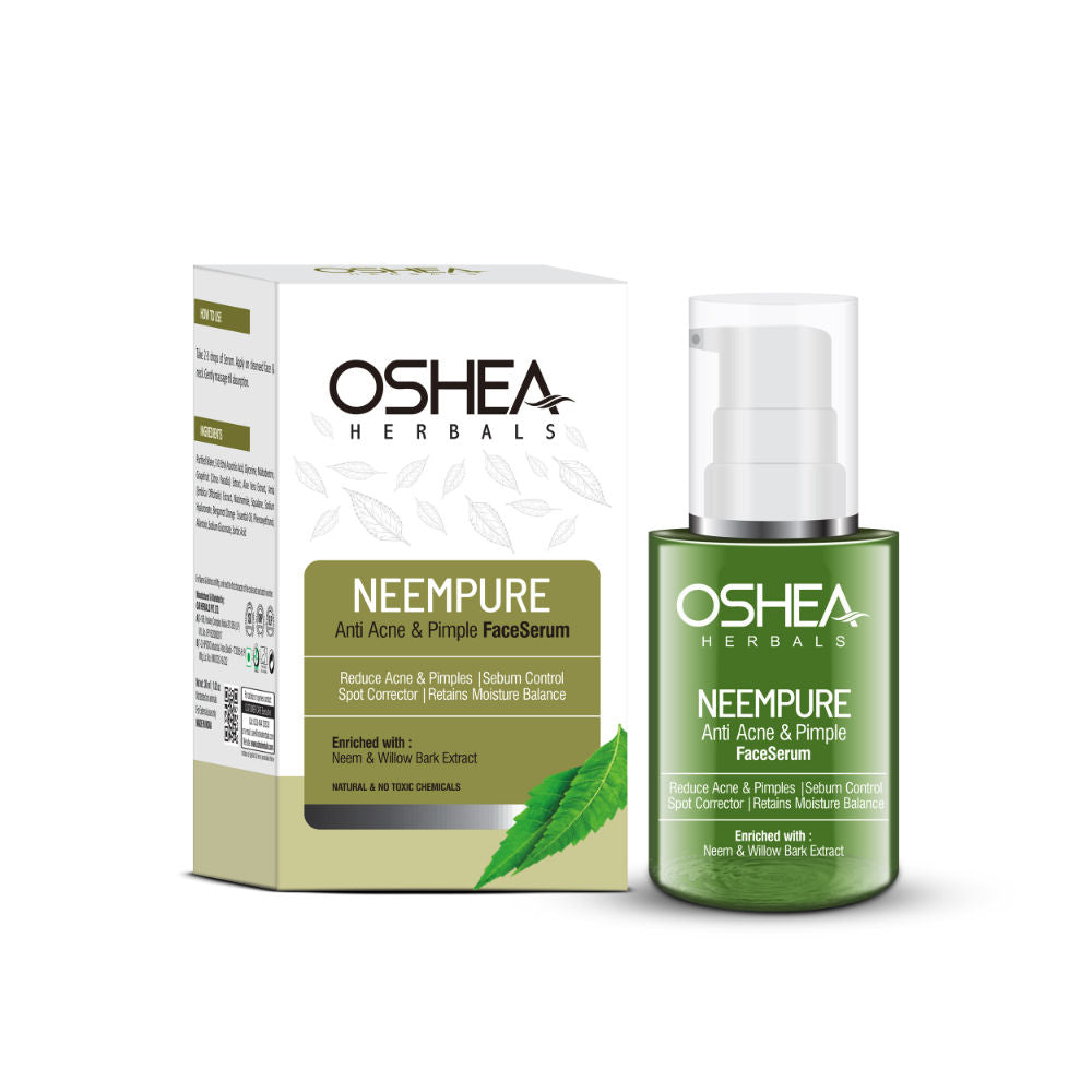 Neempure Anti-Acne Face Serum With Neem & Willow Bark Extracts Reduces Acne & Pimples