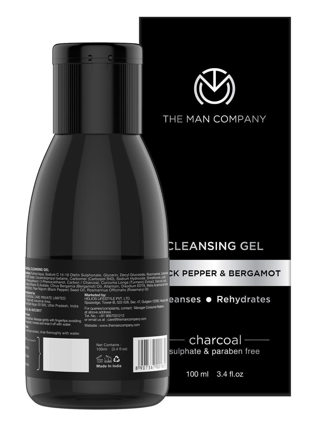 Charcoal Cleansing Gel With Bergamot & Black Pepper