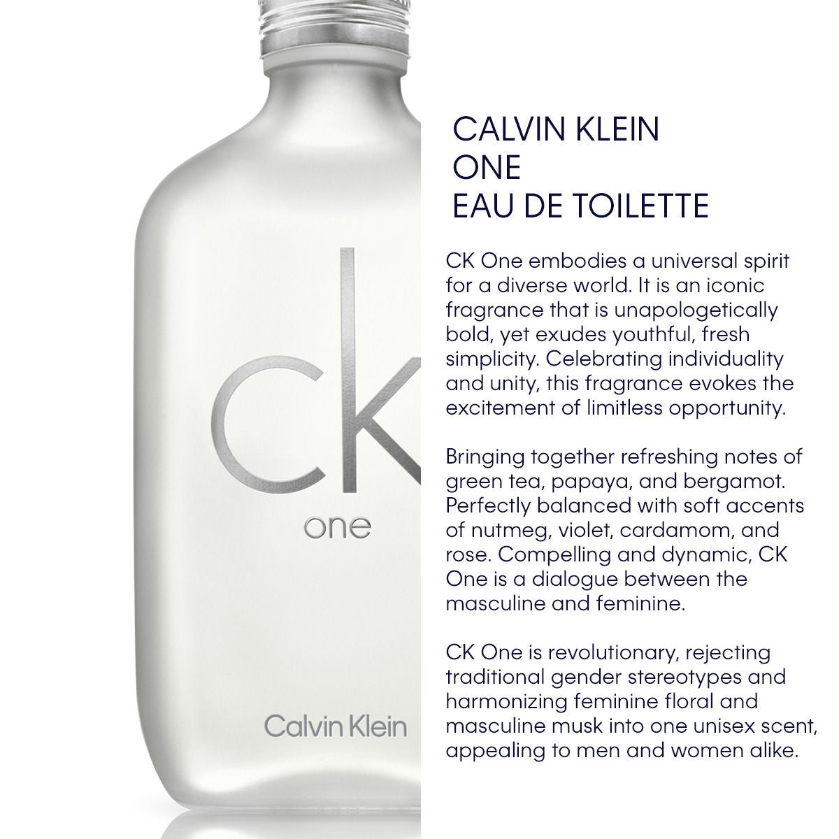 CK One For Women & Men Eau De Toilette