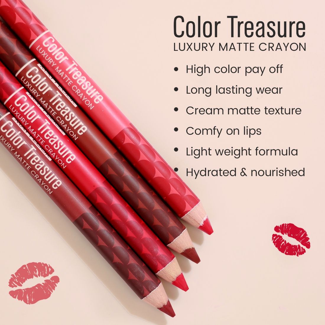 Color Treasure Luxury Matte Lip Pencil Crayon