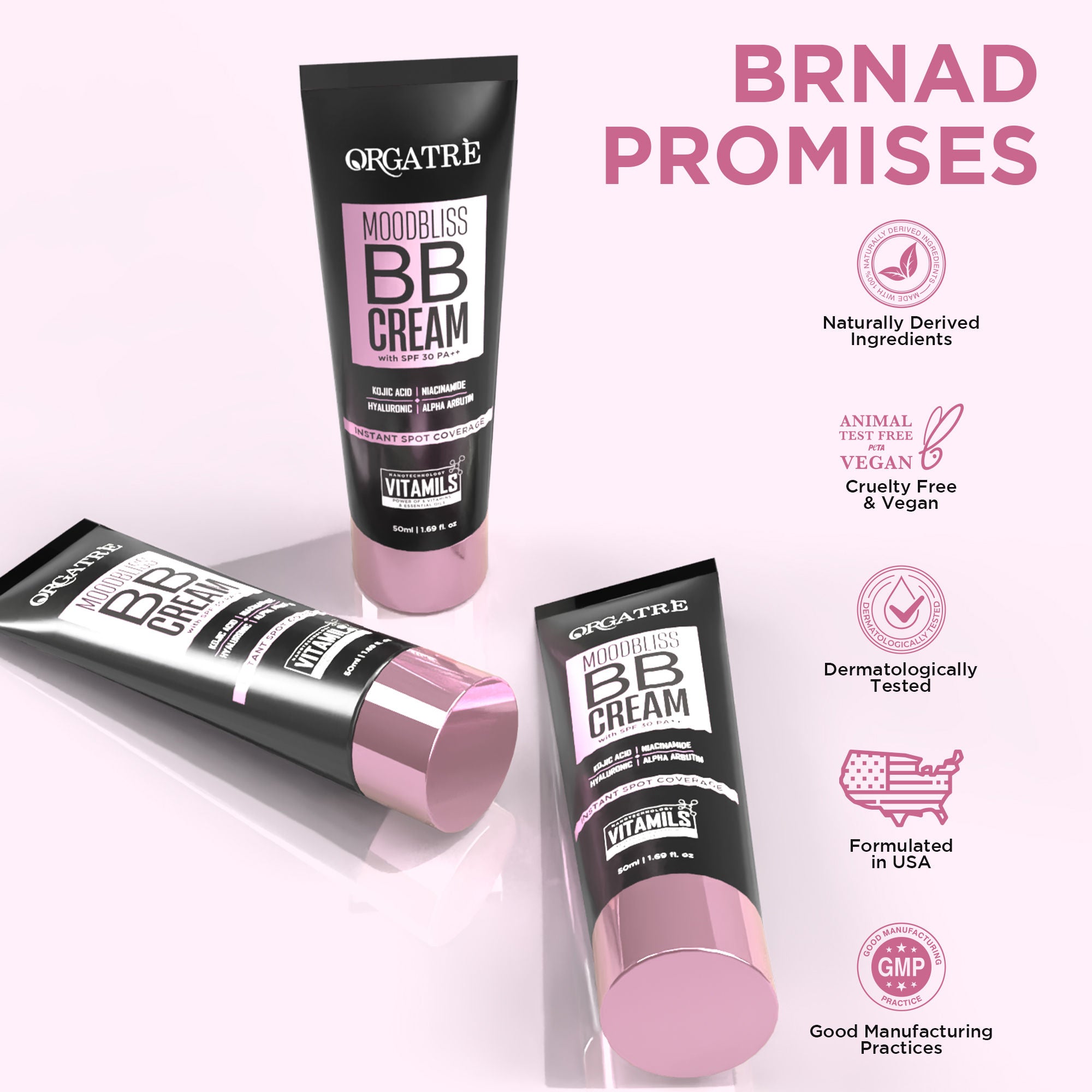 Moodbliss BB Cream Instant Spot Coverage Light Makeup Glow With SPF 30 PA++