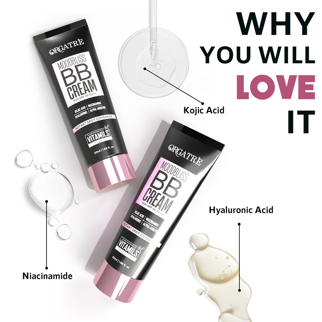 Moodbliss BB Cream Instant Spot Coverage Light Makeup Glow With SPF 30 PA++