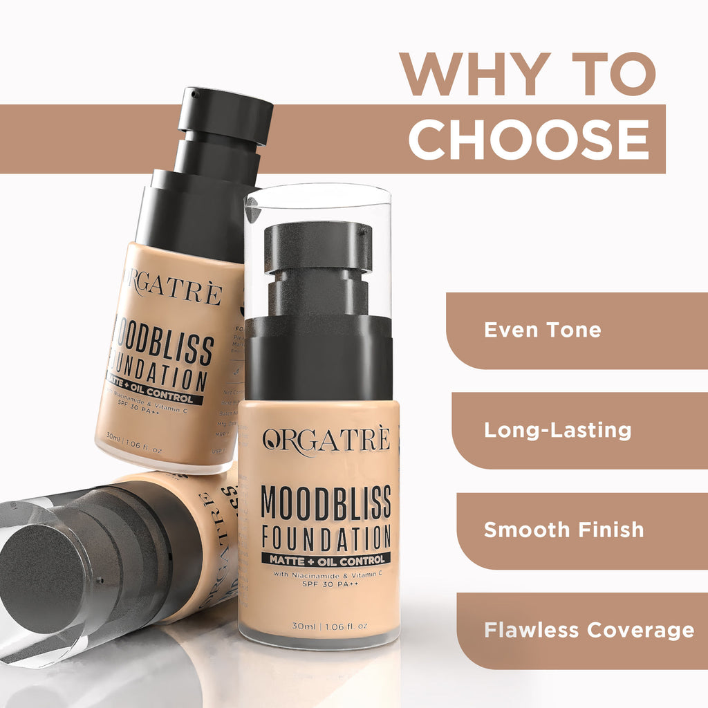 Matte+ Oil Control Makeup Foundation SPF 30 - Longwear Enriched with Niacinamide, Vit C -240