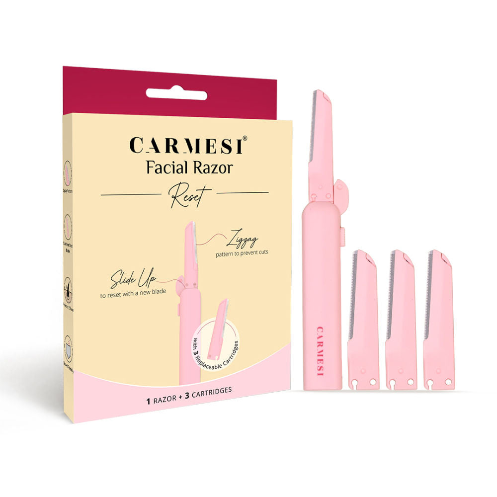 Face Razor Reset - 1 Razor & 3 Cartridges - Instant & Painless Hair Removal
