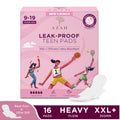 Teen Sanitary Pads For Girls, Heavy Flow Coverage, 12 Hour Leakproof, Wider