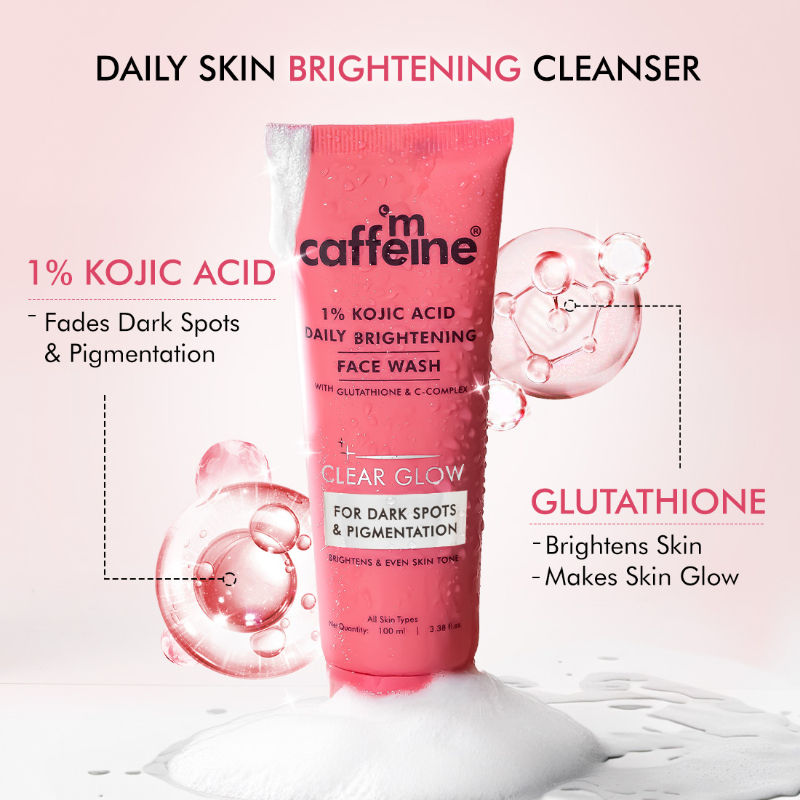 CLEAR GLOW 1% Kojic Acid Daily Brightening Face Wash
