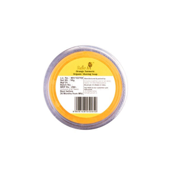 Natural & Organic Orange Turmeric Shaving Soap