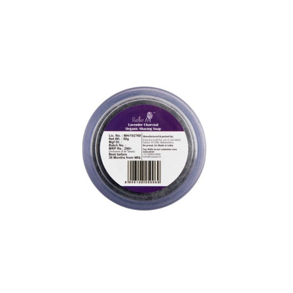 Natural & Organic Lavender Charcoal Shaving Soap
