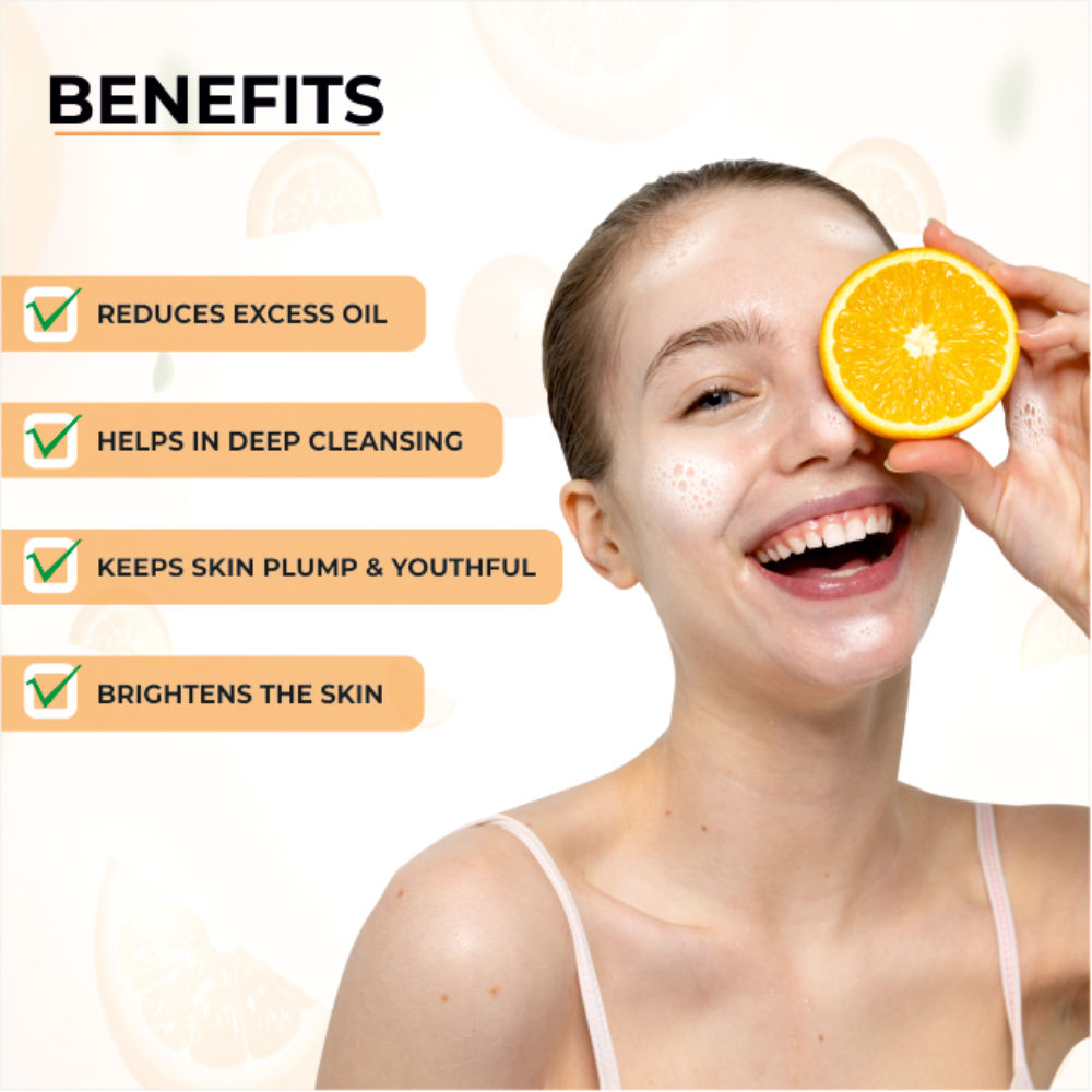 Vitamin C Face Wash Daily Glowing and Brightening Cleanser with Antioxidants