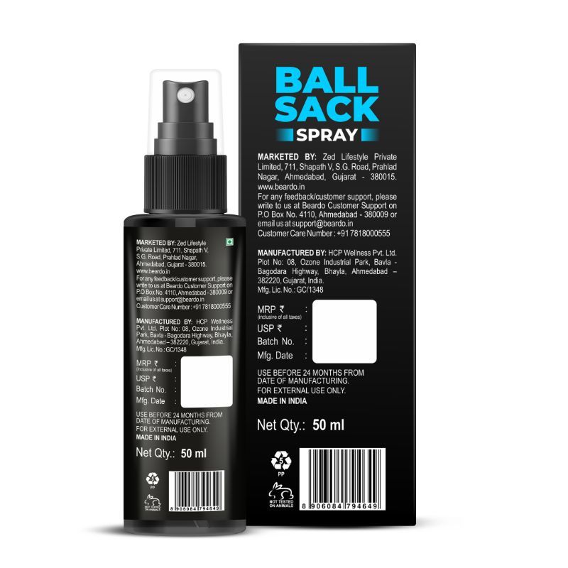 Ball Sack Spray Intimate Perfume Spray for Men Prevents Odour, irritation in private part