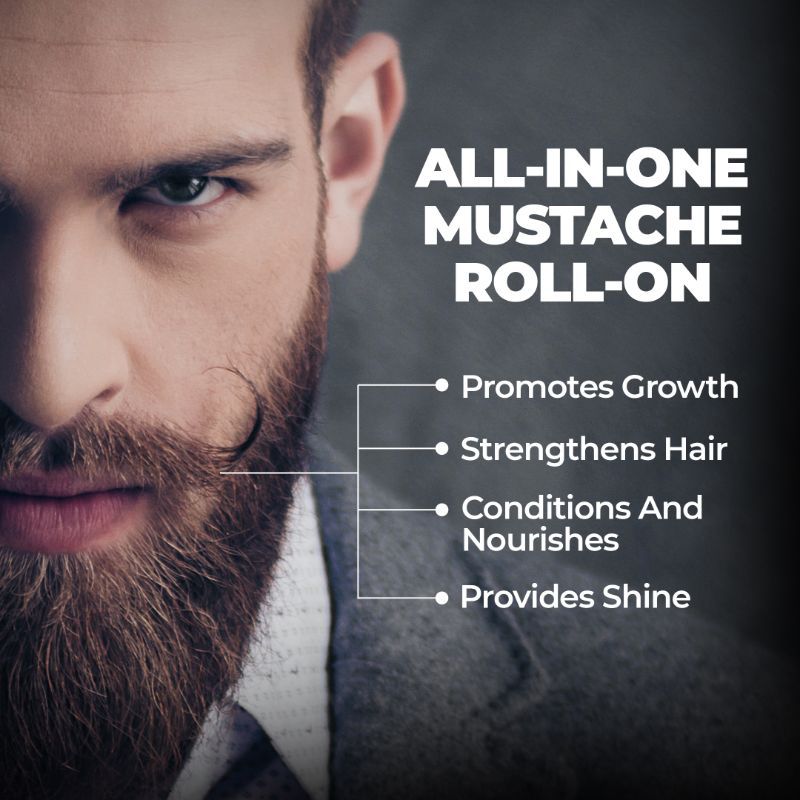Mustache Growth Roll On Promotes hair growth Stimulates Hair Follicles