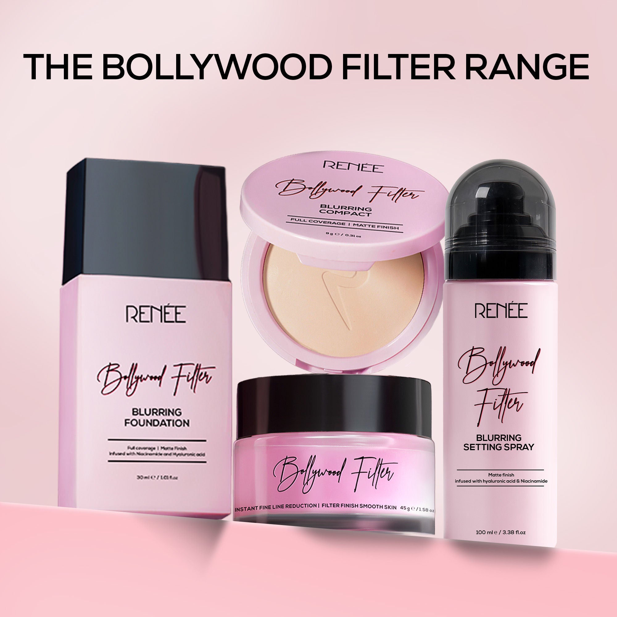 Bollywood Filter Blurring Setting Spray for Face, Matte Finish, with Hyaluronic Acid