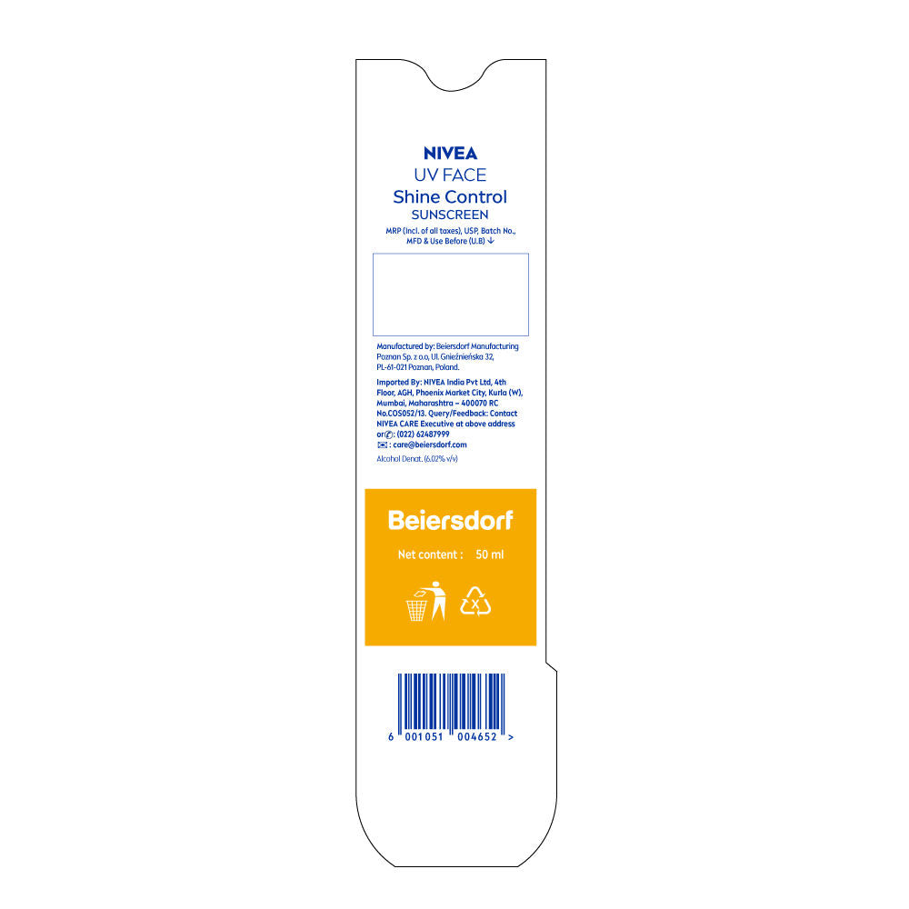 Sun Shine Control SPF 50 Sunscreen Ultra Matte, No White Cast, Instant UV Protection