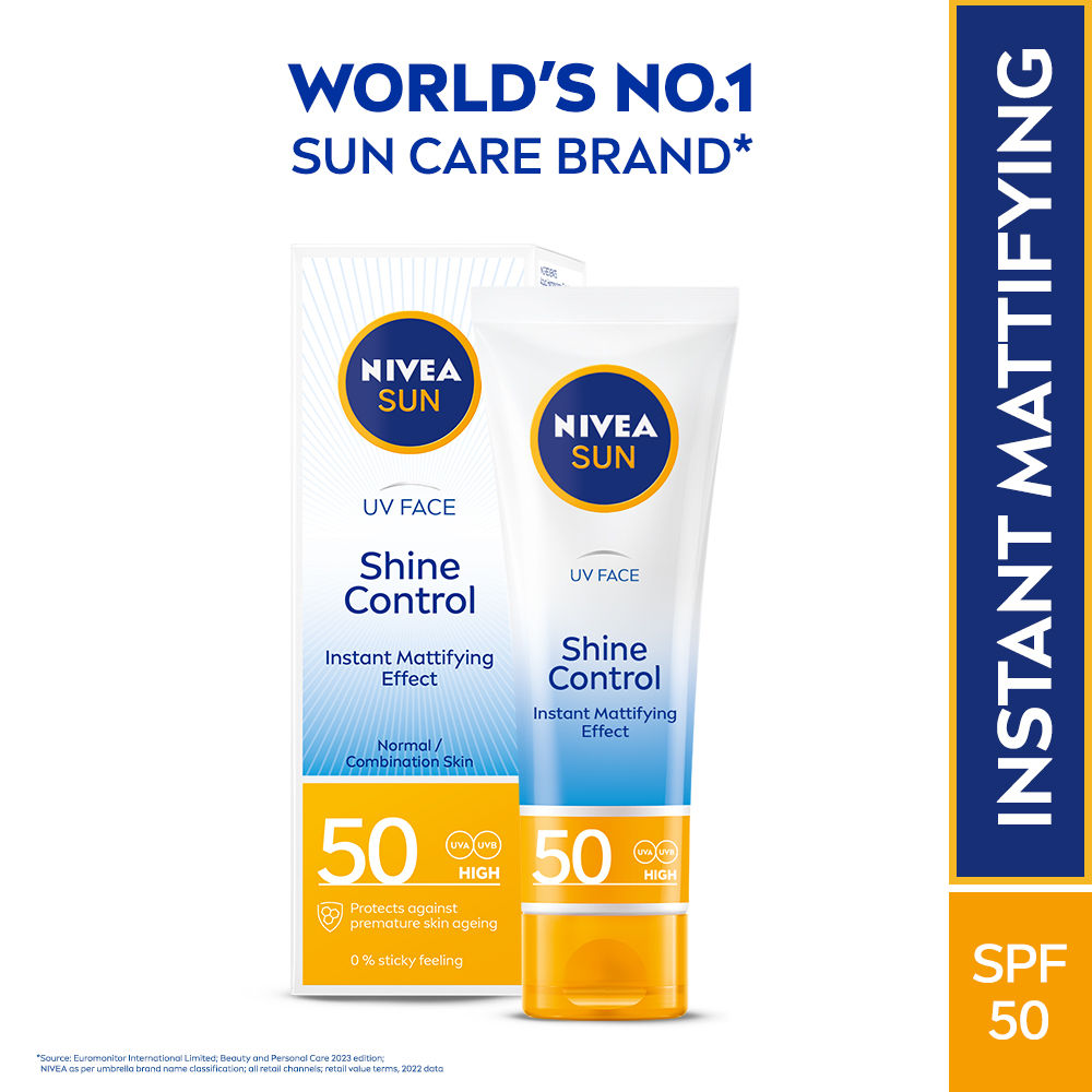 Sun Shine Control SPF 50 Sunscreen Ultra Matte, No White Cast, Instant UV Protection