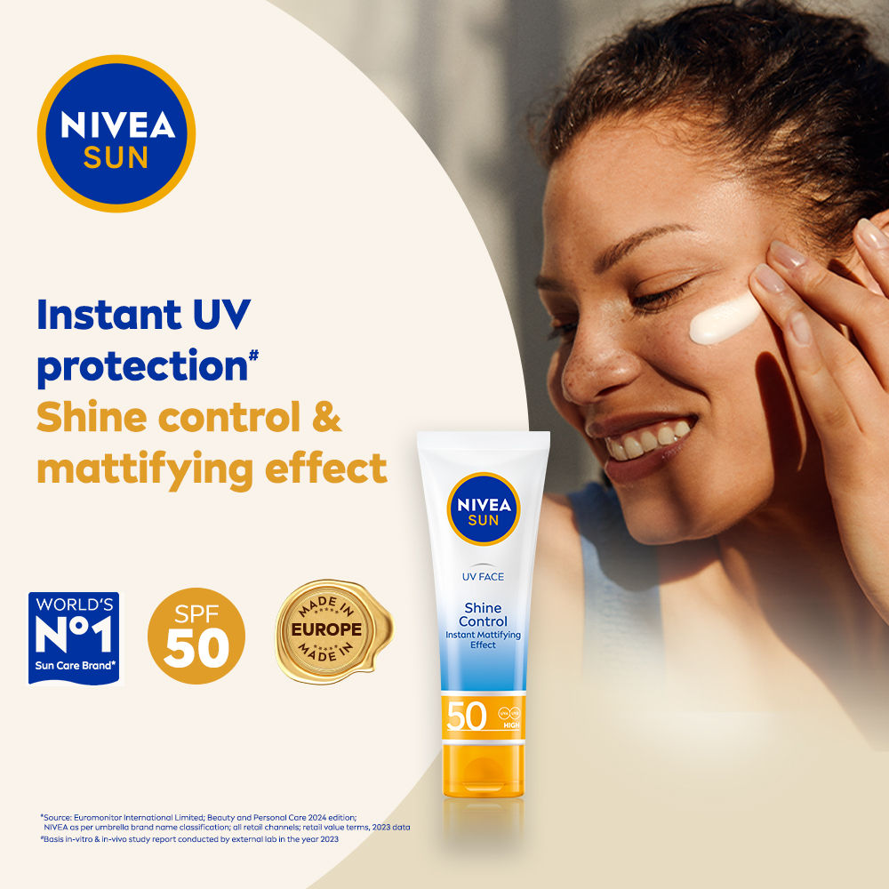 Sun Shine Control SPF 50 Sunscreen Ultra Matte, No White Cast, Instant UV Protection