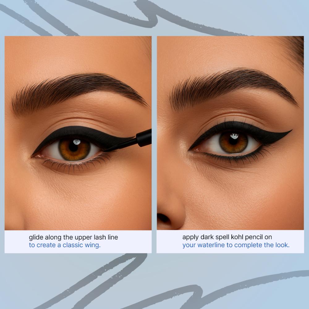 Dark Spell Liquid Eyeliner | Smudge-proof & Waterproof Liner, Lasts 24Hr | 1.5 ml