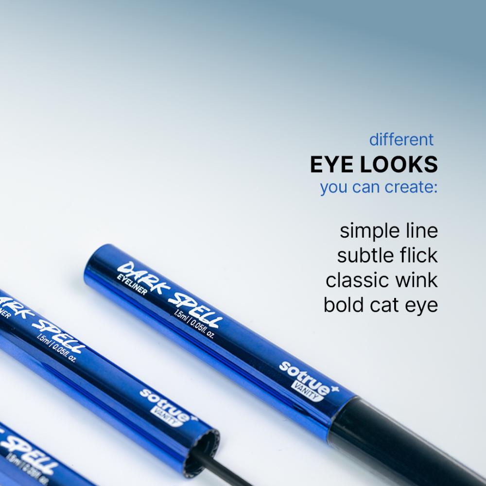 Dark Spell Liquid Eyeliner | Smudge-proof & Waterproof Liner, Lasts 24Hr | 1.5 ml