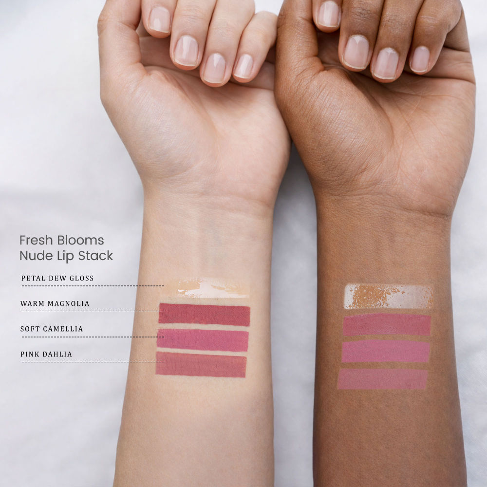 4-in-1 Bold Shade Lip Stack - Travel Friendly Matte Liquid Lipsticks with Gloss