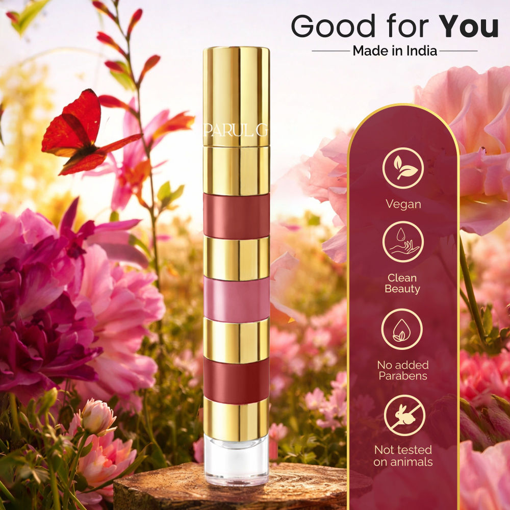 4-in-1 Bold Shade Lip Stack - Travel Friendly Matte Liquid Lipsticks with Gloss