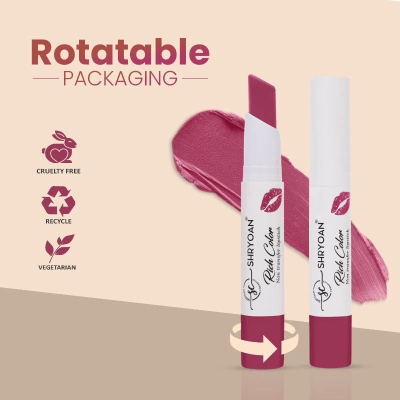 Rich Color Non-Transfer Long Stay Creamy Lipstick - Grape Fruit 15