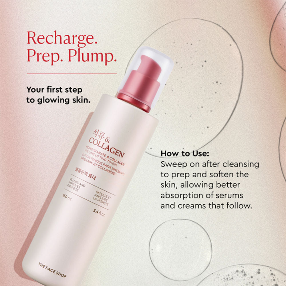 Collagen & Pomegranate Korean Toner with Hyaluronic Acid - Best in Anti Aging