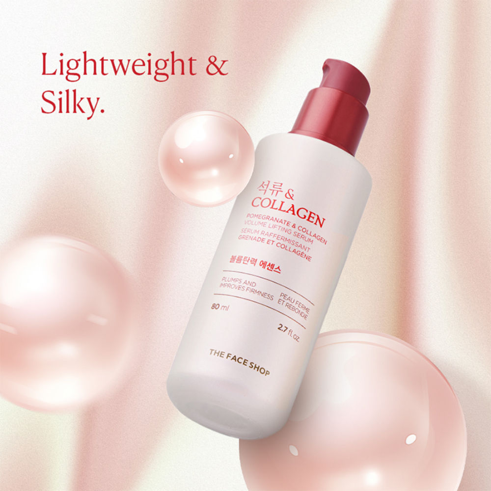 Pomegranate And Collagen Serum, With 10% Collagen & Hyaluronic Acid, For Skin Firming