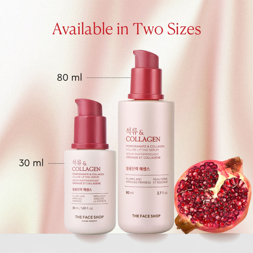 Pomegranate And Collagen Serum, With 10% Collagen & Hyaluronic Acid, For Skin Firming