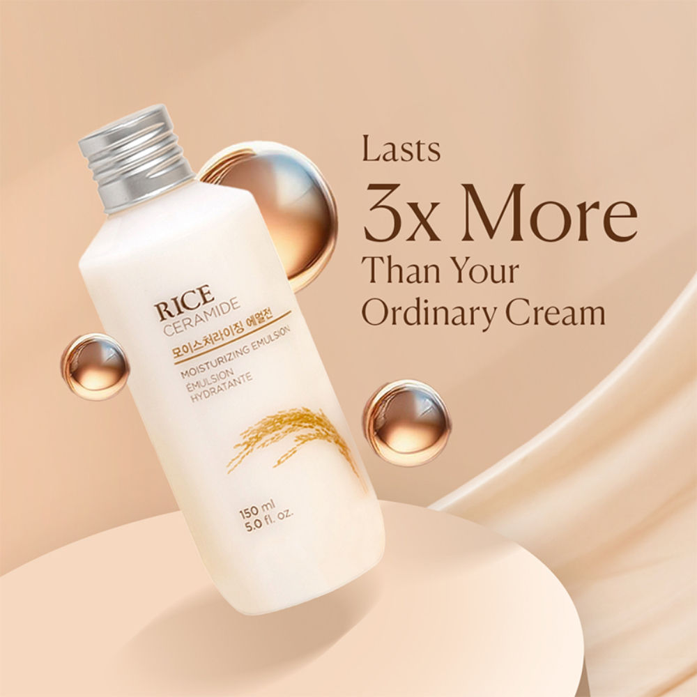 Rice & Ceramide Moisturizing Emulsion, Locks Skin Moisture & Strengthens Skin Barrier