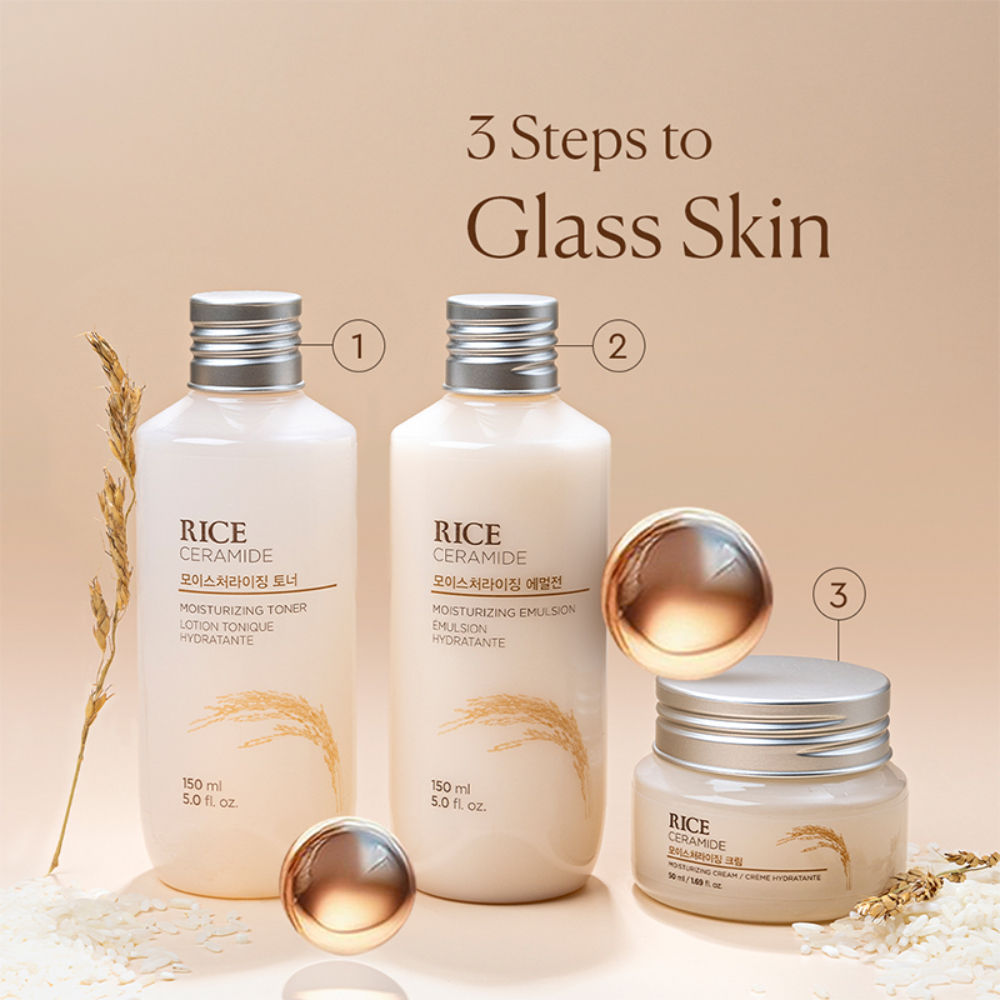 Ceramide & Rice Moisturizer - Korean Day Cream for Barrier Repair & Glass Skin Glow