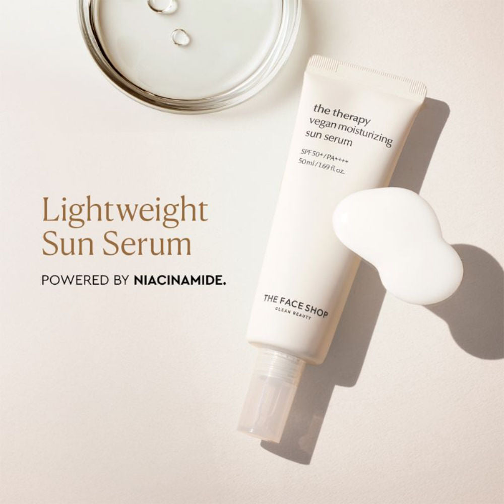 Vegan Korean Sunscreen Serum SPF 50+ PA++++ with Niacinamide
