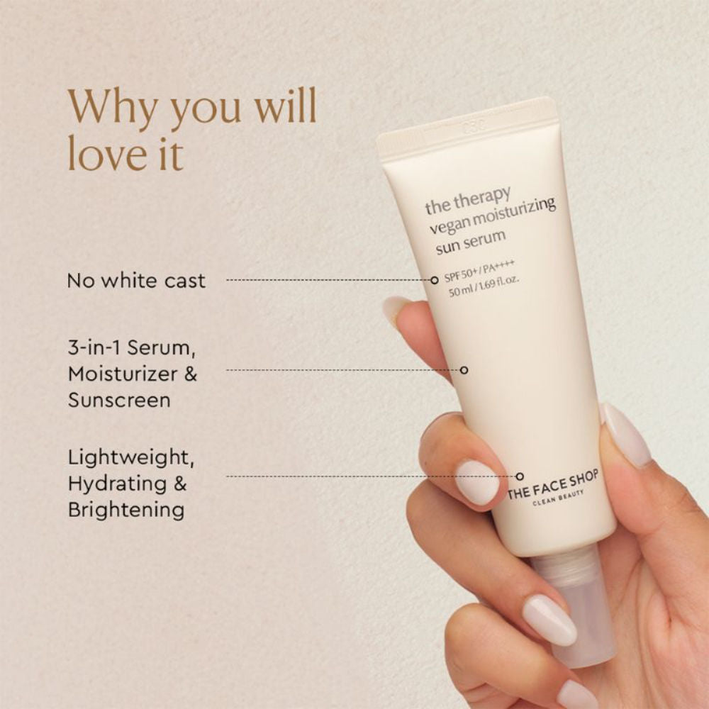 Vegan Korean Sunscreen Serum SPF 50+ PA++++ with Niacinamide