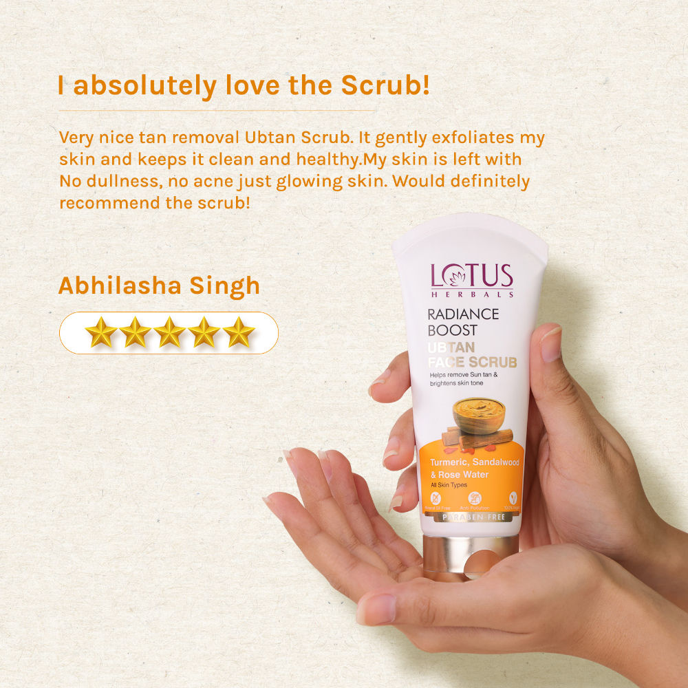 Radiance Boost Ubtan Face Scrub ,Turmeric, Sandalwood & Rose Water ,Glowing Skin