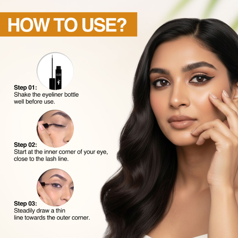 All-Day Liquid Eyeliner with Smudgeproof Intense Pigment