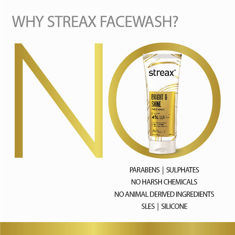 Skin Bright & Shine Face Wash Cleanser For Brightening, Dark Spots Reduction
