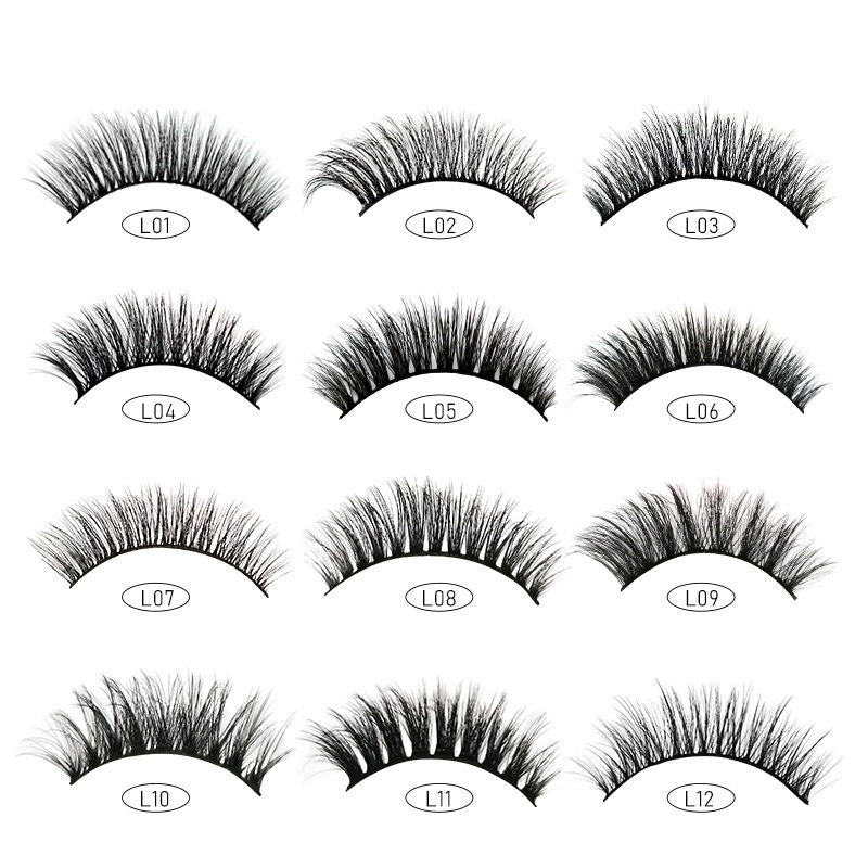 Eyelash Set 3D False Long And Natural Eye Makeup No. L06