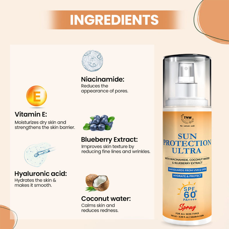 Sun Protection Sunscreen SPF UVA UBA 60+ PA++++ Spray
