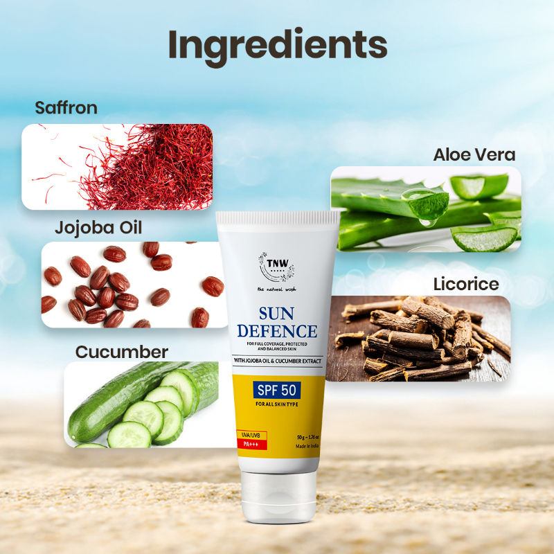 Sun Defence Sunscreen SPF 50 UVA UVB PA+++ Sunblock Suncream