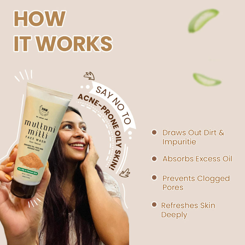 Multani Mitti Face Wash for Glowing & Clear Skin - For Oily Skin