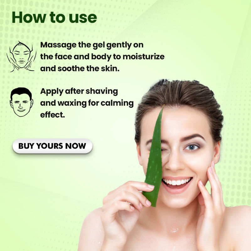 Multipurpose Pure Aloe Vera Gold Face Gel For All Skin Types